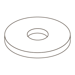 Arandelas Planas DIN 9021 M14 4.8 Zincado Blanco CHEMITOOL FASTENERS