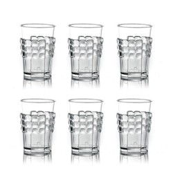 Conjunto de 6 Porta-Copos Transparente - Tiffany