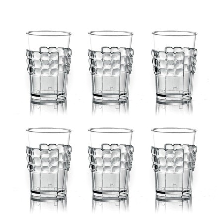 Conjunto de 6 Porta-Copos Transparente - Tiffany