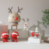 Globo Papá Noel Grande Rojo - Snow Globe