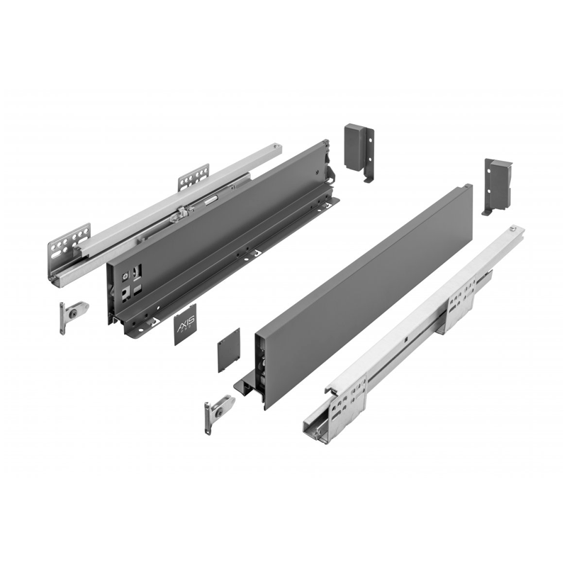 Kit Gaveta Axis Pro Soft-Close 107x450 Antracite GTV Kit Gaveta Axis Pro Soft-Close 107x450 Antracite GTV