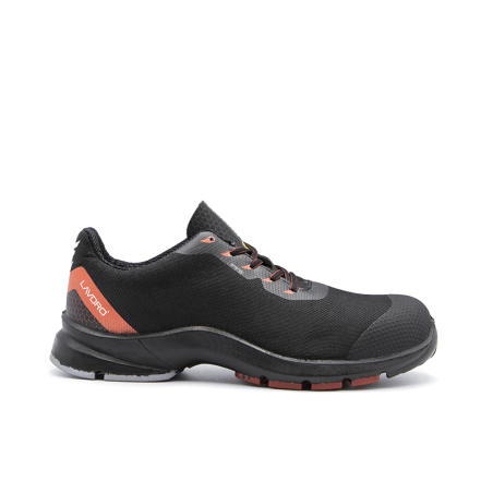 Sapato de Segurança Hybrid Preto e Vermelho Laser HD WR Têxtil S3 SRC ESD 37 LAVORO