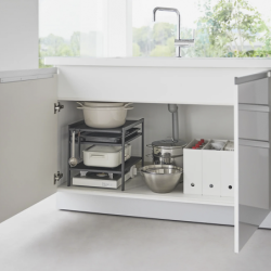 Organizador de 3 Níveis para Lavatório Preto - Tower