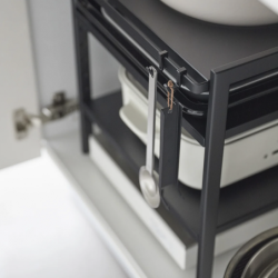 Organizador de 3 Níveis para Lavatório Preto - Tower