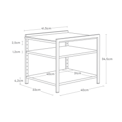 Organizador de 3 Níveis para Lavatório Preto - Tower