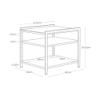 Organizador de 3 Níveis para Lavatório Preto - Tower