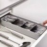 Organizador Compacto de Talheres Cinza - DrawerStore