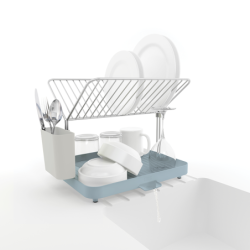 Escurridor para Vajilla y Cubiertos Azul Claro - Y-Rack