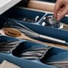 Organizador de Cutelaria Azul DrawerStore - Sky