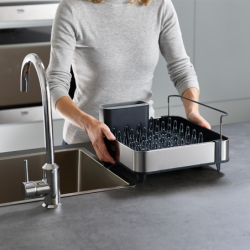 Conjunto Dispensador + Escorredor Inox
