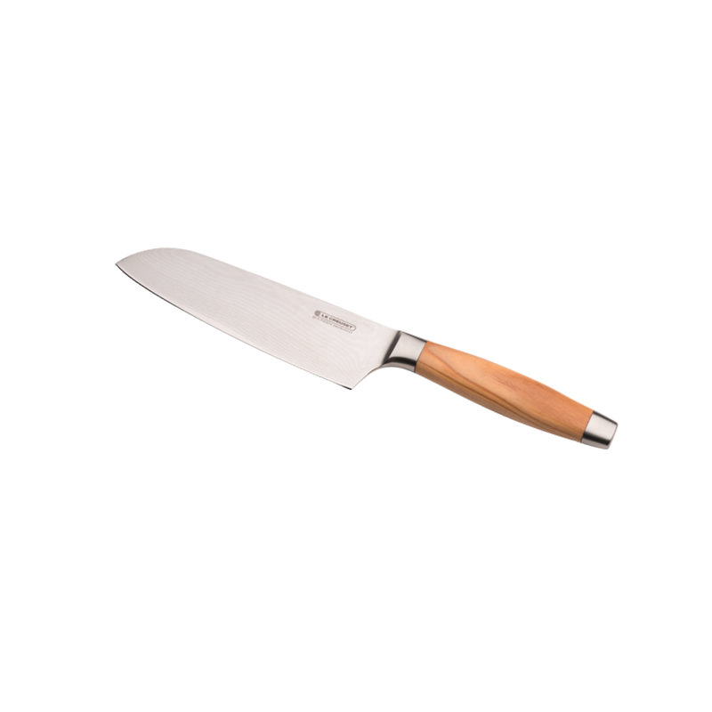 Cuchillo Santoku 13cm con Mango de Madera de Olivo Cuchillo Santoku 13cm con Mango de Madera de Olivo