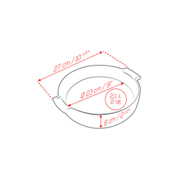 Fuente de Horno Redonda Crudo 27cm - Appolia