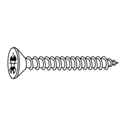 CHEMITOOL FASTENERS Screw POZIDRIV® Bugle Head DIN 7505A 5X20 4.8 Yellow Passivated