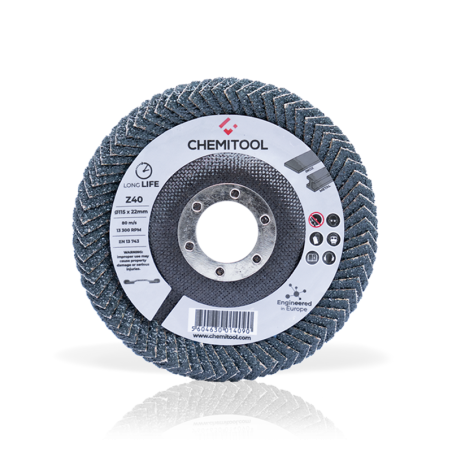 Disco de Lamelas ALL-ROUND Grão Zircónio Z CHEMITOOL Ø115 Z60