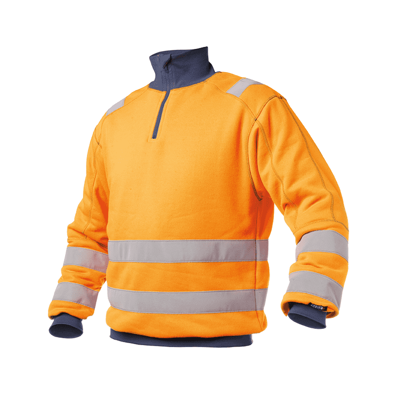 DASSY Denver High Visibility Sweatshirt S +/- 280 g/m² Fluo Orange/Navy DASSY Denver High Visibility Sweatshirt S +/- 280 g/m² Fluo Orange/Navy