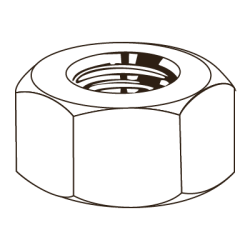 CHEMITOOL FASTENERS Hex Nut UNF 3/8 ANSI B1822