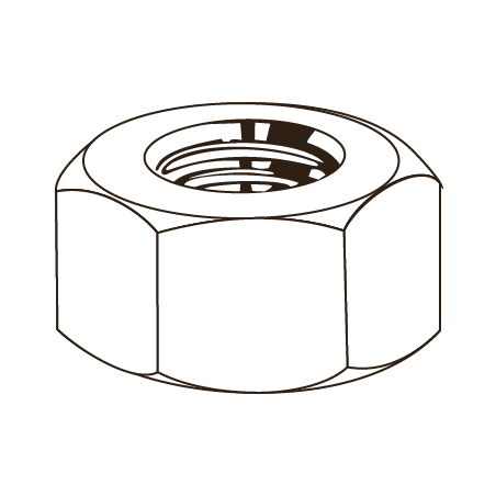 CHEMITOOL FASTENERS Hex Nut UNF 3/8 ANSI B1822