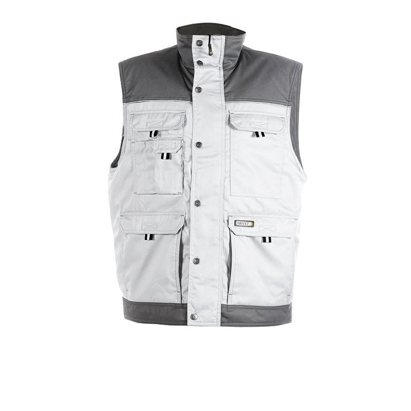 DASSY Hulst Two-Tone Body Warmer M +/- 245 g/m² White/Grey DASSY Hulst Two-Tone Body Warmer M +/- 245 g/m² White/Grey