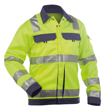 DASSY Dusseldorf High Visibility Work Jacket XS +/- 290 g/m² Fluo Yellow/Navy