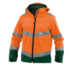 DASSY Malaga High Visibility Softshell Jacket XS +/- 280 g/m² Fluo Orange/Bottle Green