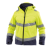 DASSY Malaga High Visibility Softshell Jacket XL +/- 280 g/m² Fluo Yellow/Navy