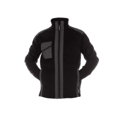 DASSY Croft Three-layered Fleece Jacket 2XL +/- 350 g/m² Black/Grey