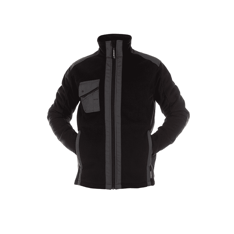 DASSY Croft Three-layered Fleece Jacket 2XL +/- 350 g/m² Black/Grey DASSY Croft Three-layered Fleece Jacket 2XL +/- 350 g/m² Black/Grey