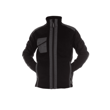 DASSY Croft Three-layered Fleece Jacket 2XL +/- 350 g/m² Black/Grey