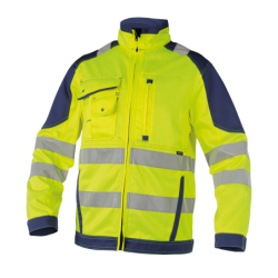 DASSY Orlando High Visibility Work Jacket XS +/- 290 g/m² Fluo Yellow/Navy