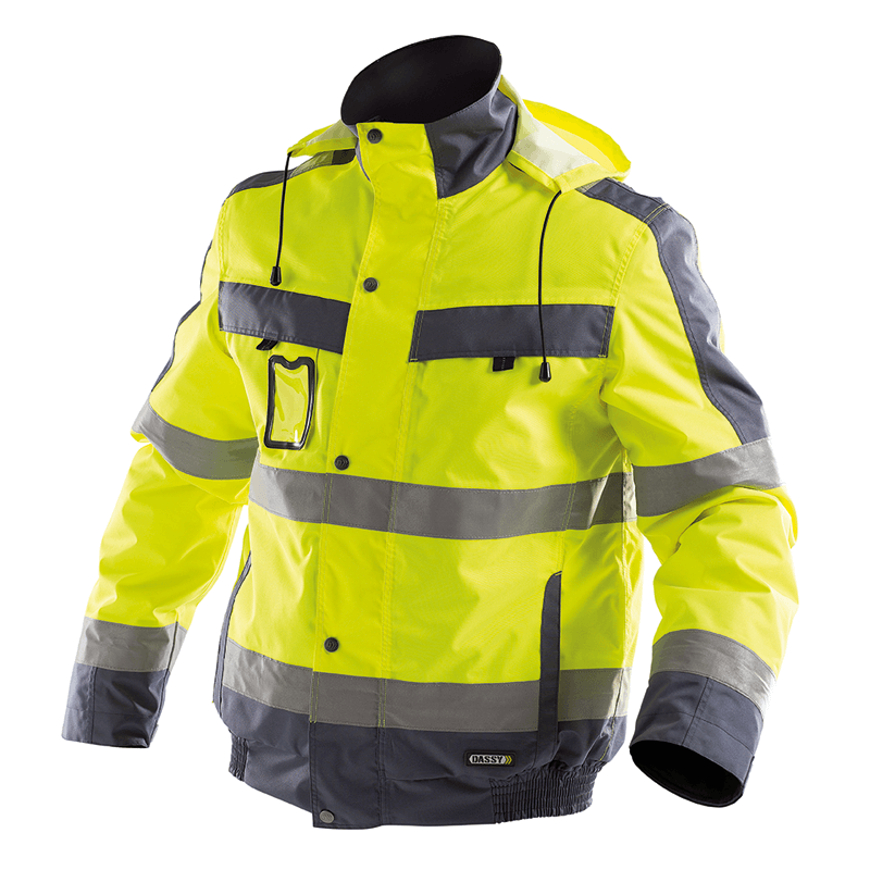 Chaqueta de Invierno Reflectante Lima XS +/- 200 g/m² Amarillo Fluo/Gris DASSY
