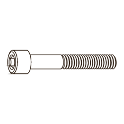 Tornillo Allen Cabeza Cilíndrica Baja c/Guía DIN7984 M6x12 8.8 Sin Acabado CHEMITOOL