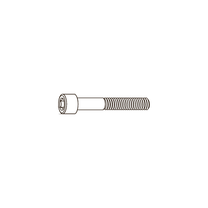 Tornillo Allen Cabeza Cilíndrica Baja c/Guía DIN7984 M6x12 8.8 Sin Acabado CHEMITOOL