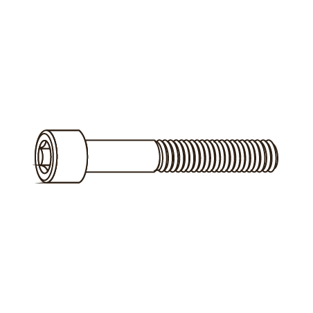 Tornillo Allen Cabeza Cilíndrica Baja c/Guía DIN7984 M6x12 8.8 Sin Acabado CHEMITOOL