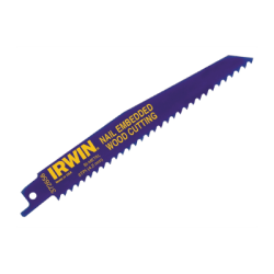 Hojas Bimetálicas de Sierra de Sable para Madera con Metal Incrustado IRWIN 956R 9'/225 mm 6 TPI (25un.)