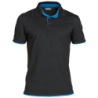 Polo Orbital 4XL +/- 220 g/m² Preto/Azul Celeste DASSY