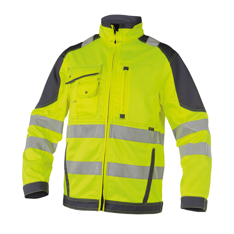Casaco de Trabalho Refletor Orlando S +/- 290 g/m² Amarelo Fluo/Cinzento DASSY Casaco de Trabalho Refletor Orlando S +/- 290 g/m² Amarelo Fluo/Cinzento DASSY