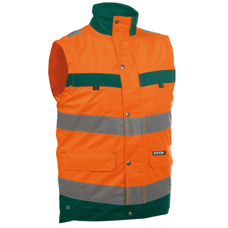 Chaleco de Alta Visibilidad Bilbao S +/- 200 g/m² Naranja Fluo/Verde Botella DASSY