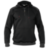 Camisola com Capuz Indy L +/- 340 g/m² Preto/Cinzento DASSY