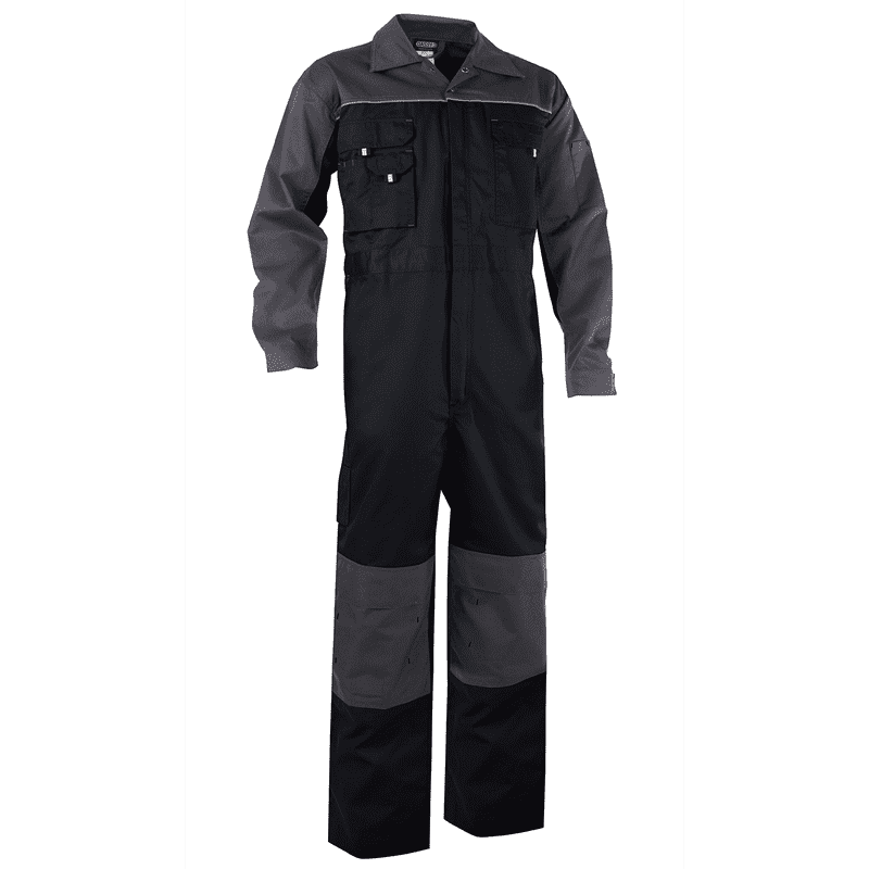 DASSY Cannes Two-Tone Overall L +/- 245 g/m² Black/Grey DASSY Cannes Two-Tone Overall L +/- 245 g/m² Black/Grey