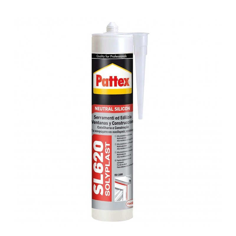 Silicone Neutro SL620 Transparente 300ml PATTEX Silicone Neutro SL620 Transparente 300ml PATTEX