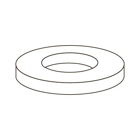 Anilha Chapa Plana DIN 125A M30 A4 Inox Passivado CHEMITOOL FASTENERS