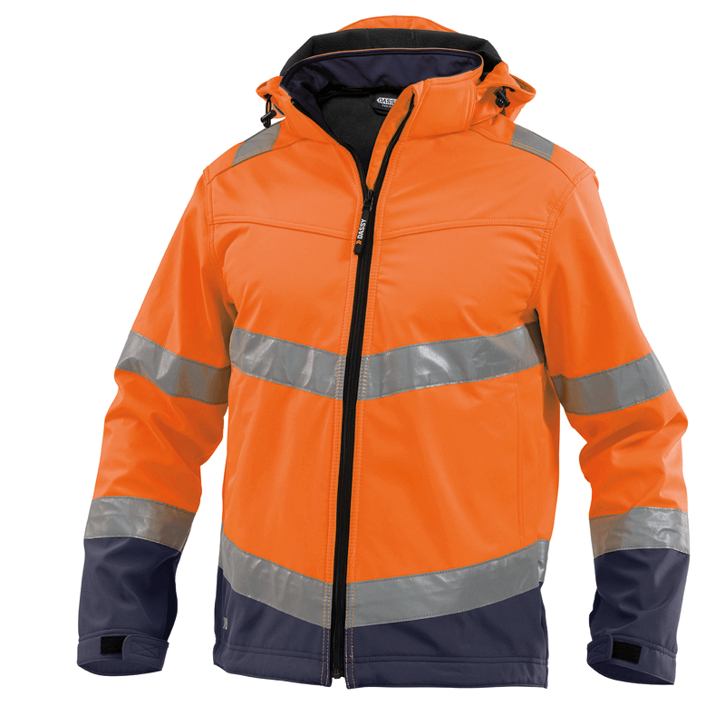 DASSY Malaga High Visibility Softshell Jacket L +/- 280 g/m² Fluo Orange/Navy DASSY Malaga High Visibility Softshell Jacket L +/- 280 g/m² Fluo Orange/Navy