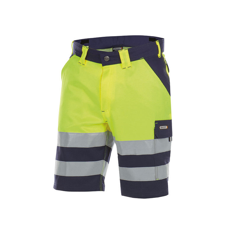 Pantalones Cortos de Trabalho Reflectantes Venna n.º 62 +/- 300 g/m² Azul Marino/Amarillo Fluo DASSY Pantalones Cortos de Trabalho Reflectantes Venna n.º 62 +/- 300 g/m² Azul Marino/Amarillo Fluo DASSY
