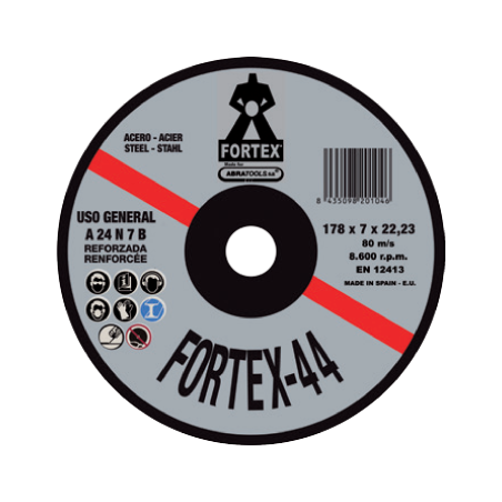 Disco de Desbaste Acero 230 x 7 x 22 mm FORTEX