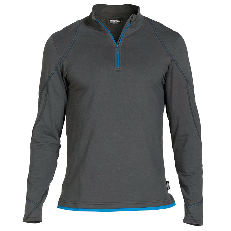 DASSY Sonic Long Sleeves T-shirt 4XL +/- 220 g/m² Grey/Azure Blue DASSY Sonic Long Sleeves T-shirt 4XL +/- 220 g/m² Grey/Azure Blue