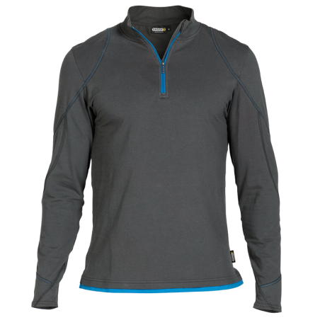 DASSY Sonic Long Sleeves T-shirt 4XL +/- 220 g/m² Grey/Azure Blue