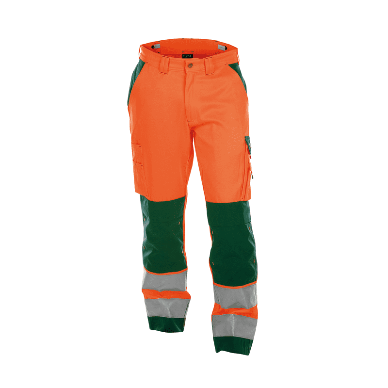 DASSY Buffalo High Visibility Work Trousers n.º 36 +/- 290 g/m² Fluo Orange/Bottle Green DASSY Buffalo High Visibility Work Trousers n.º 36 +/- 290 g/m² Fluo Orange/Bottle Green
