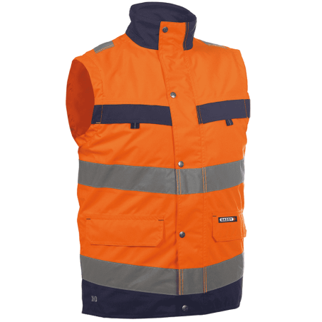 DASSY Bilbao High Visibility Body Warmer 2XL +/- 200 g/m² Fluo Orange/Navy