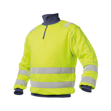 Sudadera Reflectante Denver M +/- 280 g/m² Amarillo Fluo/Azul Marino DASSY