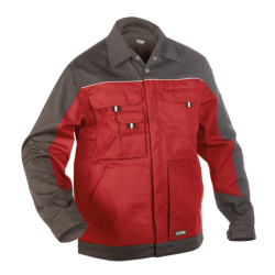 Chaqueta de Trabajo Lugano Bicolor 3XL +/- 300 g/m² Rojo/Gris DASSY